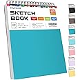 Soucolor School Supplies 9" x 12" Sketch Book for High College Teacher Student, 1-Pack 100 Sheets Spiral Bound Art Sketchbook, Acid Free (68lb/100gsm) Artist Blank Book for Kids, Back to School Stuff