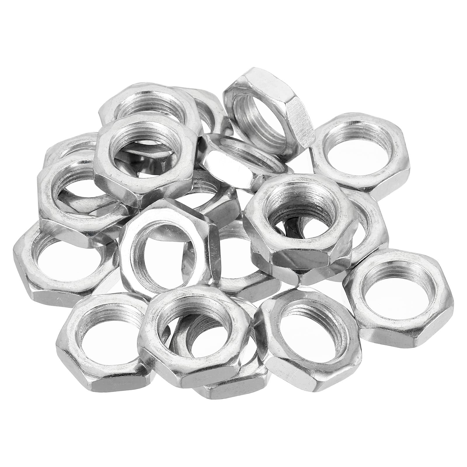 PATIKIL M20 x 1.75 Steel Hex Nuts, 20 Pack Metric Thread Zinc Plated Finished Hardware Nuts Screw Bolt Fasteners 8mm Height