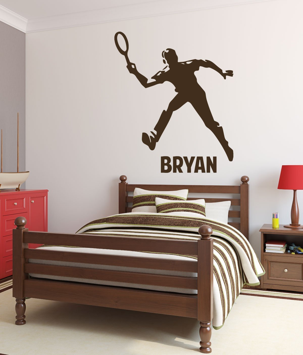 Amazon Com Tennis Wall Decals Personalized Male Tennis