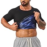 Lsnere Sauna Suit Sweat Shirt For Men Compression Vest Shapewear Top Slimming Body Shaper Workout Sweating Jacket