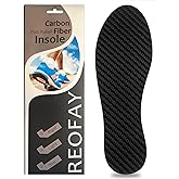 REOFAY Carbon Fiber Insole for Turf Toe, Foot Fractures, Hallux Rigidus, Limitus, Rigid Insert for Basketball, Running, Alternative to Post Op Shoe 245 mm 1PC