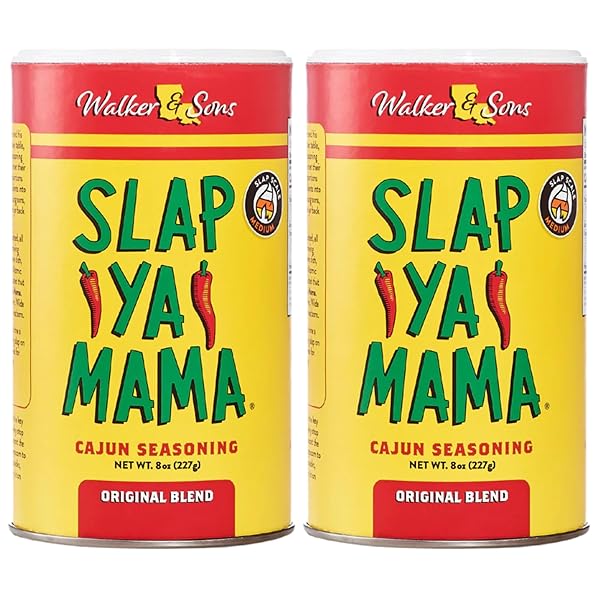 SLAP YA MAMA CAJUN SEASONING FROM LOUISIANA, ORIGINAL BLEND, NO MSG AND KOSHER, 8 OUNCE (PACK OF 2)
