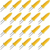LaoChoes 20 Pcs Stainless Steel Corn on the Cob holders, BBQ Corn on a Skewer, Corn on the Grill