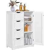 Yaheetech Wooden Floor Cabinet, Side Storage Organizer Cabinet Unit Hallway Entryway Cabinet with 1 Cupboard, Free Standing S