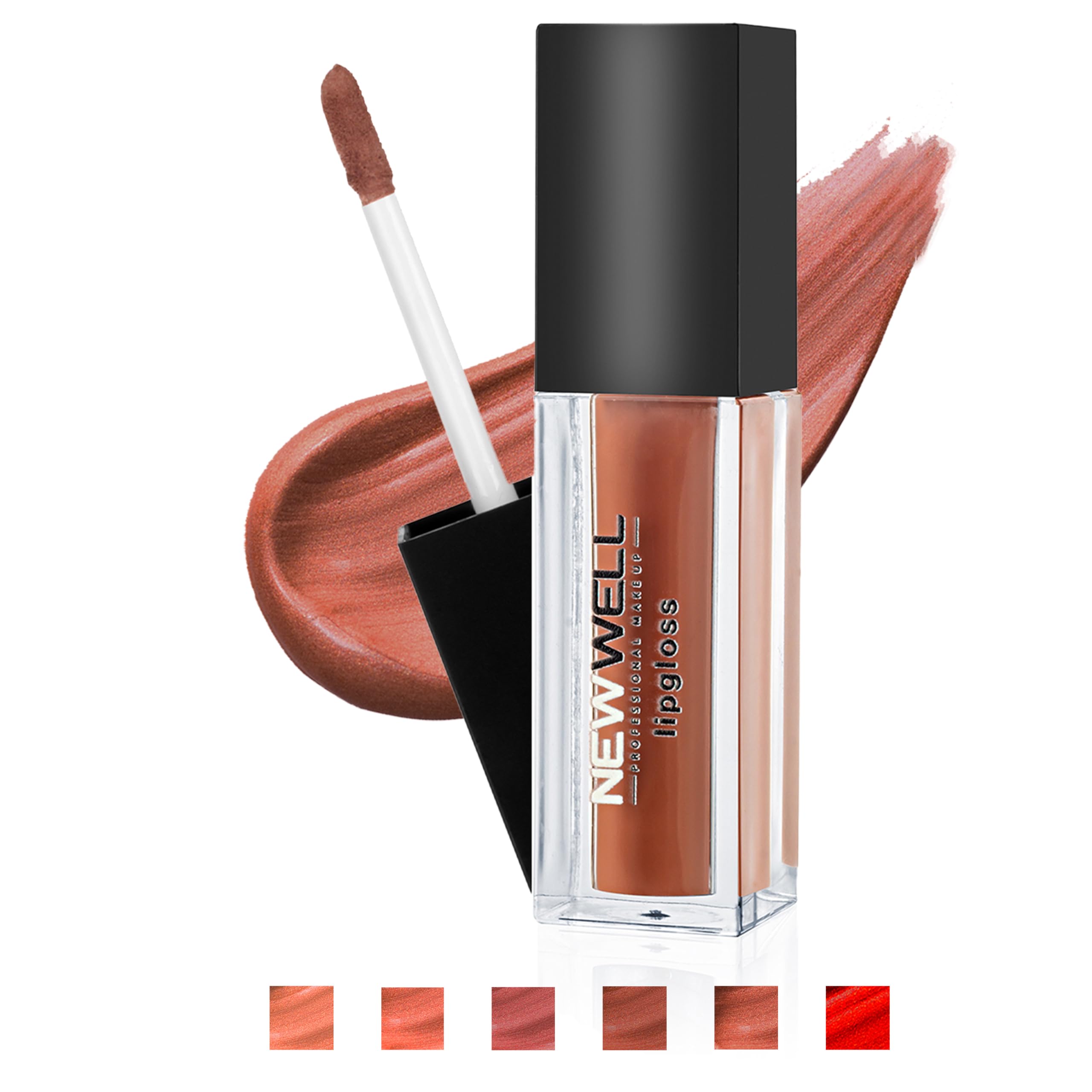 NEW WELL Matte Lip Gloss Liquid Lipstick 24 Hours Hold, Waterproof, Intense Colours, Vegan Liquid Lip Gloss (01)