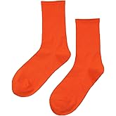 SHENHE Women's Ribbed Knit Cushioned Athletic Running Mid Calf Crew Socks