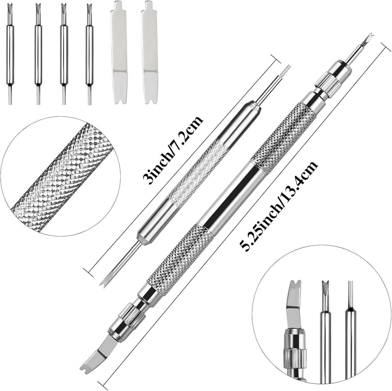 EFIXTK Spring Bar Tool,Watch Band Tool Set, Watch Wrist Bands Strap Removal Repair Fix Kit with Extra 3 Tips Pins & 32PCS Heavy Duty 316 Stainless Steel Pins: Watches