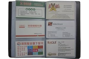 Business Card Holder PU Leather Journal Name Card Book Holder (300 Cell)