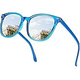 SIPHEW Mirrored Polarized Sunglasses for Women - Designer Oversized Square Beach Eyewear w UV400 Protection