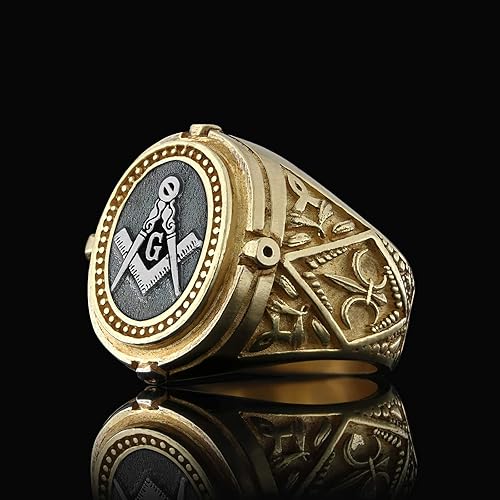 Blue Lodge Masonic Ring, Mason Ring, Freemason Statement Ring