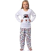 INTIMO Frosty the Snowman Multiple Girl's Christmas Sleep Tossed Print Pajama Set For Kids