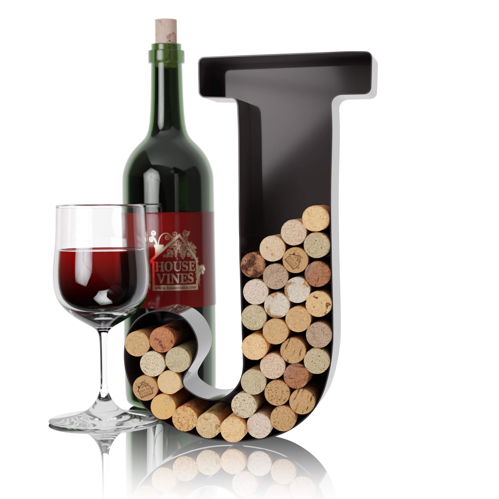 HouseVines Metal Letter J Cork Letter Rack