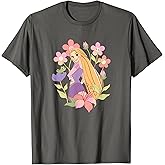 Disney Tangled Rapunzel & Pascal Floral Princess Sketch T-Shirt