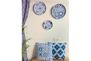 Ritualistic Portuguese Iron Wall Art Plates – Set of 3 Decorative Plates | European-Inspired Metal Wall Decor | Vintage Wall Hanging for Living Room, Kitchen & Home Interiors
