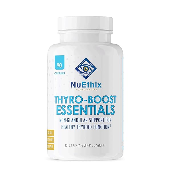 NUETHIX FORMULATIONS THYRO-BOOST ESSENTIALS, NON-GLANDULAR SUPPORT TO ASSIST WITH OPTIMAL THYROID FUNCTION, 90 CAPSULES