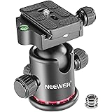 NEEWER Tripod Ball Head 360° Panoramic All Metal with Arca Type Quick Release Plate, 1/4" Screw 3/8" Thread Mount, Max Load 1