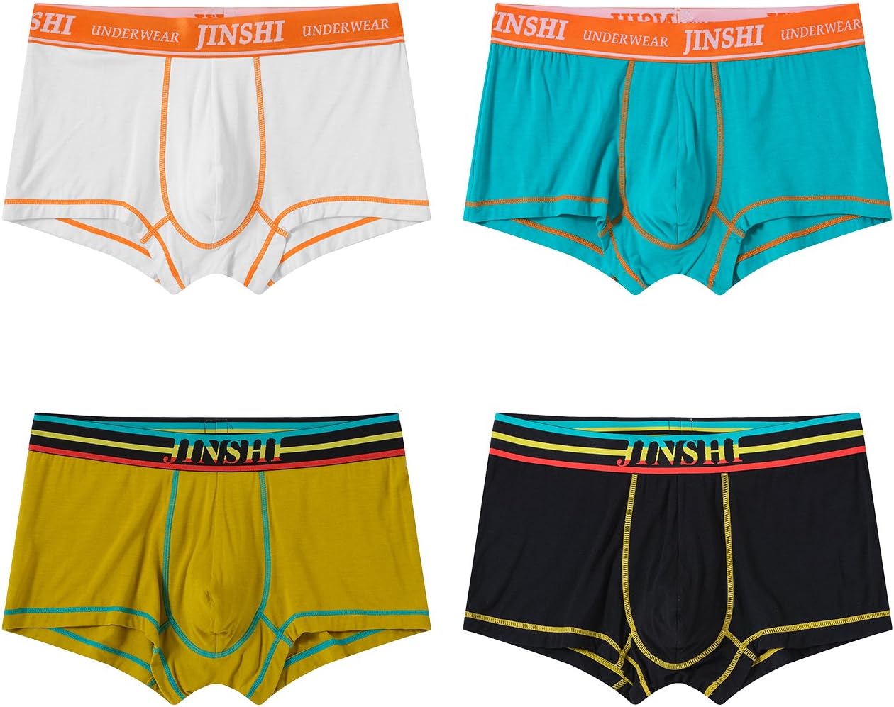 Men's Boxer Briefs Low Rise Bamboo Underwear Tagless