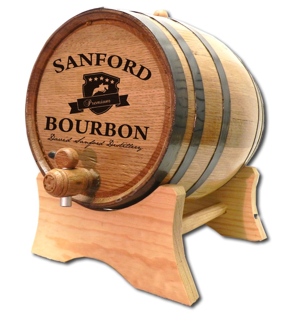 Buy Personalized 20 Liter Oak Barrel with Stand, Bung, and Spigot (5