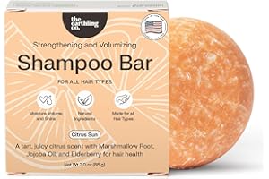 The Earthling Co. Shampoo Bar - Promote Hair Growth, Strengthen & Volumize All Hair Types - Paraben & Sulfate Free formula with Natural, Vegan Ingredients for Dry Hair (Citrus Sun, 3 oz)