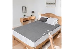 Electric Mattress Pad Twin Size 39"x75" – 4 Warmth Settings,10H Auto Shut Off, Stretchable Deep Pocket,Breathable Coral Fleec