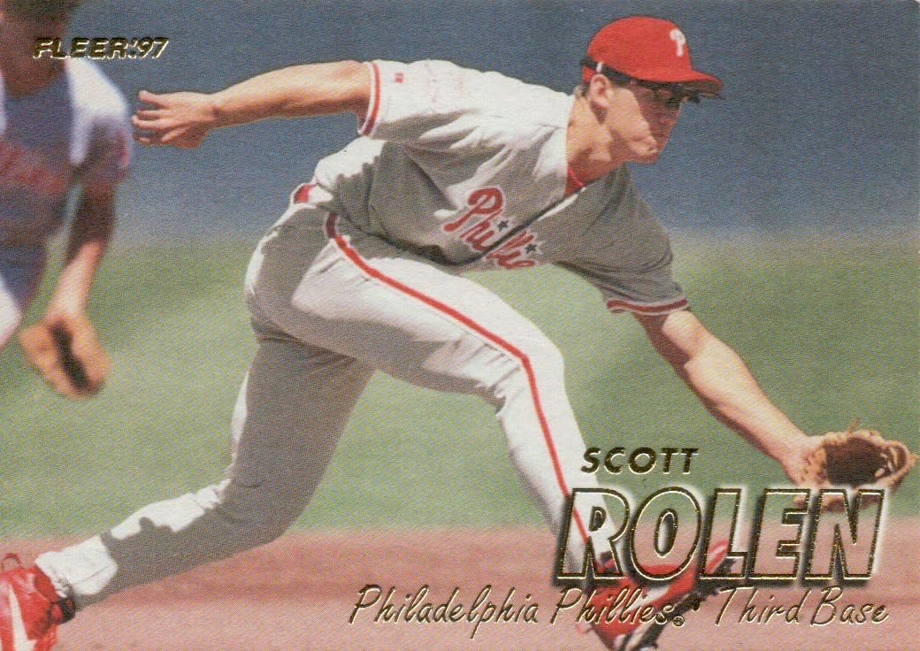 SCOTT ROLEN ROOKIE BASEBALL CARD 1997 FLEER BASEBALL CARD 418