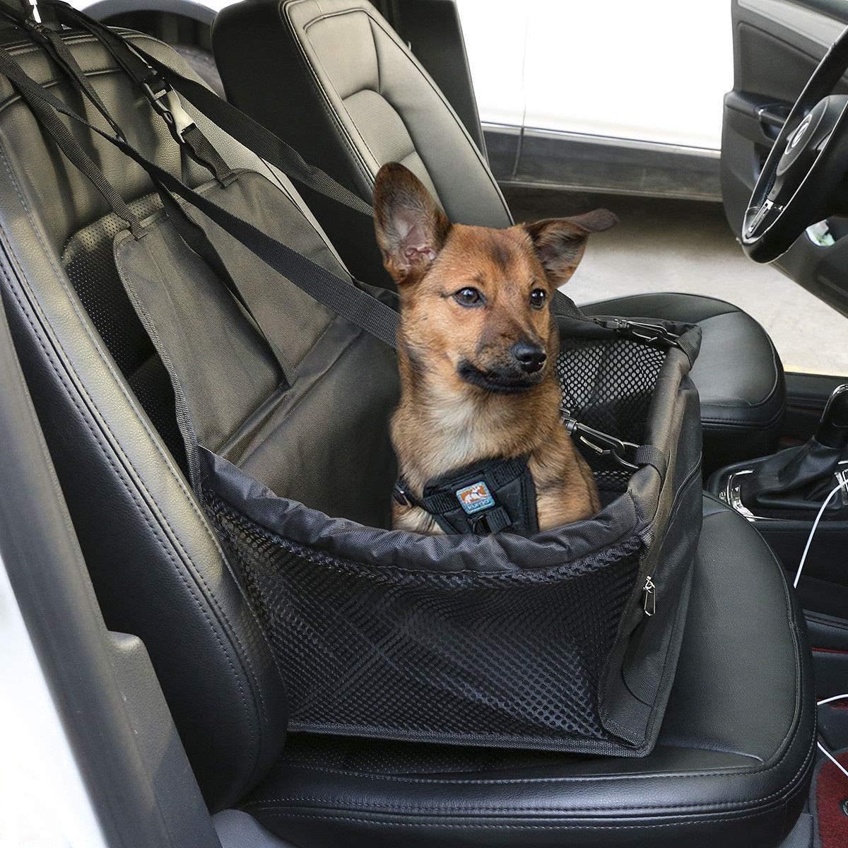 Quality Waterproof Dog Pet Car Auto Seat Booster,Portable Carrier, Protector Safety Basket, Foldable Crate Guard with Clip-on Safety Leash For TOYOTA Land Cruiser