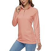 MAGCOMSEN Women's Shirts Long Sleeve 1/4 Zip UPF50+ UV Sun Protection Quick Dry Workout Hiking Athletic Shirts Rash Guard