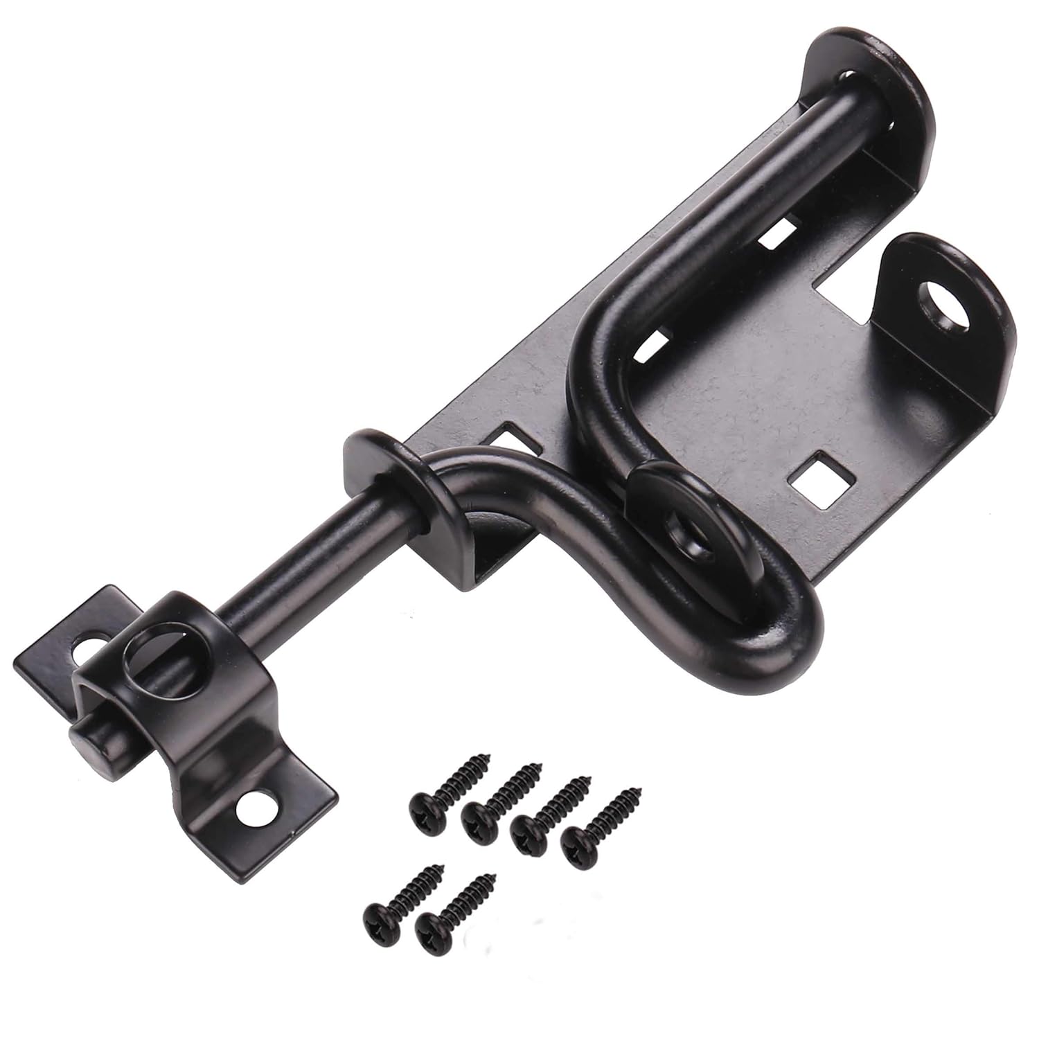 Baby Gate Metal Gravity Lever Black Self Sliding Bolt Door Latch Locking Gate Latch For Fence Door Garden Gate Gate Latches
