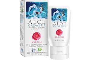 Aloe Cadabra Natural Organic Personal Lubricant and Vaginal Moisturizer, Wild Rose, 2.5 Ounce