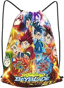 Albert V. Chloe Be-Yblade Travel Storage Oxford Cloth Drawstring Backpack Beam Backpack for Young Cool Tote Sack 14 X 16.9inchs