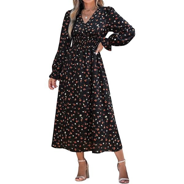 CUPSHE Fall Dresses for Women V Neck Long Sleeve Tunic Waist Slit A Line  Midi Casual Dress Navy Blue, XS at Amazon Women's Clothing store