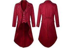 Mens Tuxedo Jacket Victorian Long Tails Slim Fit Tailcoat Dress Coat Swallowtail Dinner Party Wedding Blazer Costume