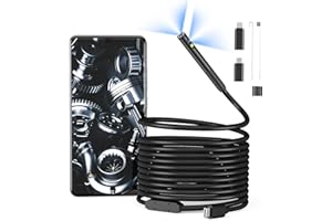 AUMOTOP [Dual-Lens] Endoscope Camera with Light,1920 HD WiFi Borescope with Dual Lens,Endoscope 9.8FT Semi-Rigid Snake Cable Pipe Camera,Wireless Waterproof Video Inspection Camera for iPhone, Android, iOS