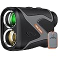 1100 Yards Golf Rangefinder with Slope, WBLAMIC Laser Range Finder for Golfing & Hunting with Flag Pole Lock Vibration, 6X Magnification, Rechargeable, IP54 Water & Dustproof