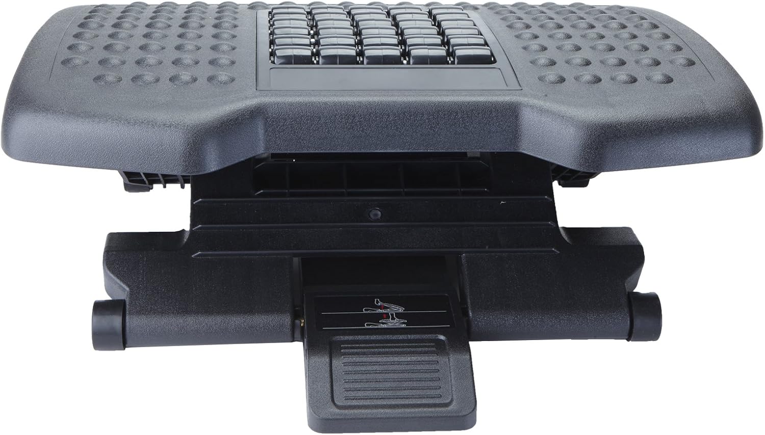 Mind Reader Adjustable Height Ergonomic Foot Rest with Massage Rollers, Black: Home & Kitchen