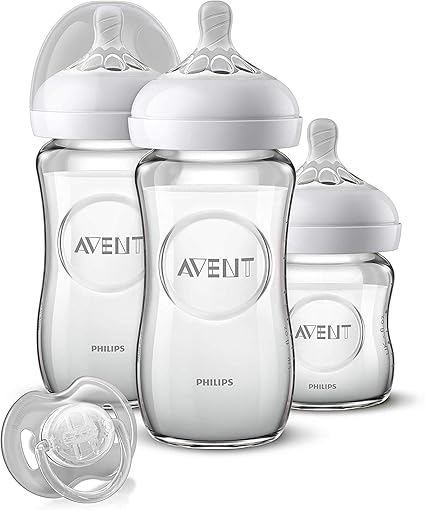 Philips Avent Scd303 01 Kit Nouveau Ne Natural Verre 2 Biberons 240 Ml 1 Biberon 1 Ml 1 Sucette 0 6 Mois Amazon Fr Bebes Puericulture