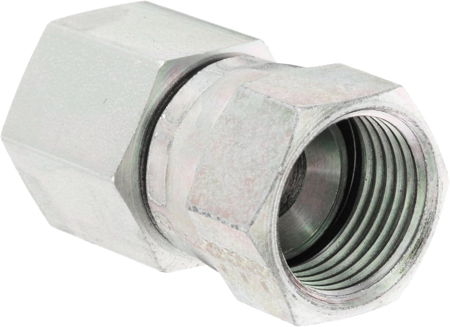 Eaton Aeroquip 2242-8-10S Female 37 Degree JIC Swivel to Female Pipe, JIC 37 Degree & NPT End Types, Carbon Steel, 1/2 NPT(f) x 5/8 JIC(f) End Size, 5/8" Tube OD, 1/2" Female Pipe Size