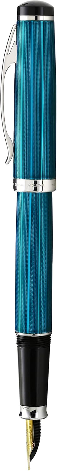 Xezo Incognito Fountain Pen, Medium Nib. Deep Blue Layered Lacquer with Pure Platinum Plating. Handcrafted, Limited Edition, Serialized - Image 5