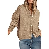 PRETTYGARDEN Long Sleeve Crewneck Button Down Womens Sweaters Spring Open Front Chunky Cardigan Sweaters for Women 2026