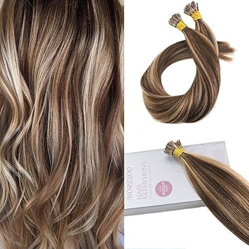 Amazon Com Moresoo 18 Inch Medium Length Real Human Hair Keratin