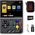 Miyoo Mini V4 Handheld Video Game Console, 2.8 inch IPS Screen Retro Video with 64GB Card & 6000+ Games, Built in Open Source System Portable Retro Game Console (Black, 64G)