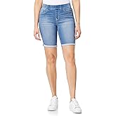 WallFlower Women's Pull On Bermuda Denim Shorts 9" High-Rise Insta Soft Juniors