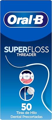 Superfloss Seda Dental Threader, 50 Hebras Precortadas