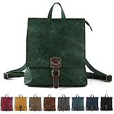 Women's Fashion Backpack Purse Multipurpose Design Convertible Satchel Handbags Shoulder Bag Travel bag (Green)