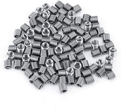 Walfront M4x0.7 Stainless Steel 304 Thread Inserts Coil Wire Repair Kit 100Pcs