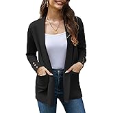 Open Front Cardigan for Women Long Sleeve Work Dressy Casual Loose Knit Ladies Cardigans with Pockets 2025 Fall