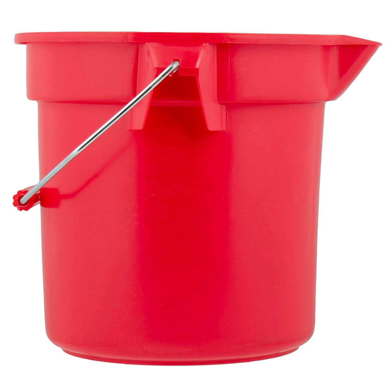 Rubbermaid Commercial Products 2.5 Gallon Brute Heavy-Duty, Corrosive-Resistant, Round Bucket, Red FG296300RED: Cleaning Buckets: Industrial & Scientific
