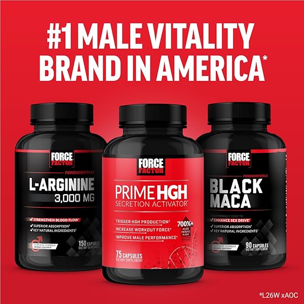 FORCE FACTOR PRIME HGH SECRETION ACTIVATOR, HGH SUPPLEMENT FOR MEN WITH CLINICALLY STUDIED ALPHASIZE TO HELP TRIGGER HGH PRODUCTION, INCREASE WORKOUT FORCE, AND IMPROVE PERFORMANCE, 75 CAPSULES