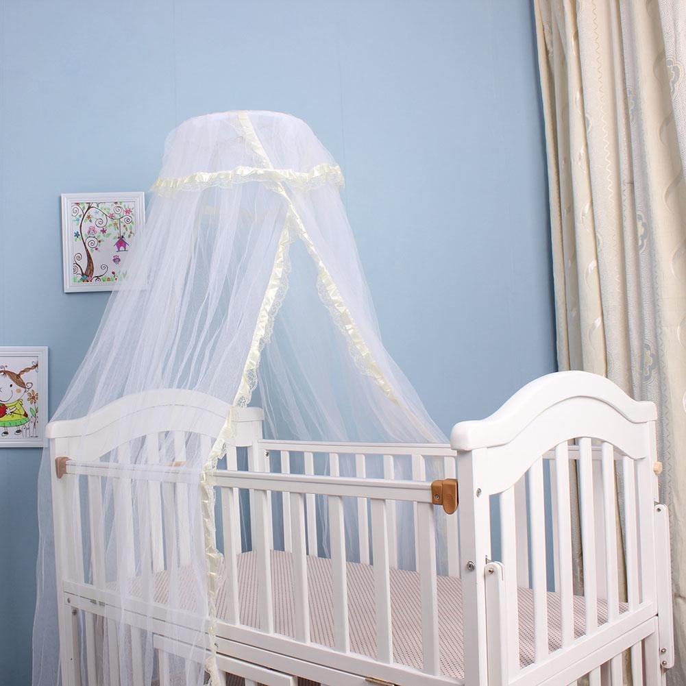 Demiawaking Volants Bebe Moustiquaire Ciel De Lit Pour Bebe Lit Filet Anti Insectes Arretant Dome Filets Rideau Ameublement Et Decoration Literie Et Linge De Maison