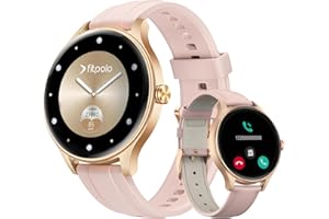 Smart Watch for Women Bluetooth Call, AMOLED Ultra-HD Screen AI Voice Smartwatch, Fitness Watch with Step/Sleep/Heart Rate Mo